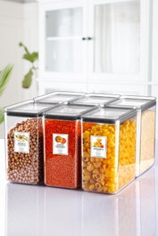 Hermia Set de 6 Cajas de Almacenamiento Transparentes